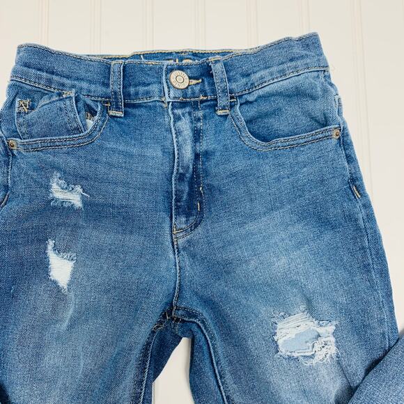 Justice Distressed Skinny Jeans Released Hem Sz 12 Slim - Picture 3 of 6